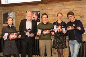 Initiatorin Beate Nelken, Volkstheater Intendant Peter Leonard, Filmemacher Mark Auerbach, Organisatorin Ulrike Kretschmer und Regisseur Fabian Ranglack