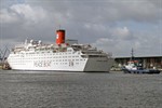 Erstanlauf der Ocean Dream im Kreuzfahrthafen Rostock-Warnemünde