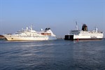 Die Seabourn Pride in Warnemünde