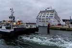 Kreuzfahrtschiff „Sirena“ am Liegeplatz P7 im Kreuzfahrthafen Rostock-Warnemünde