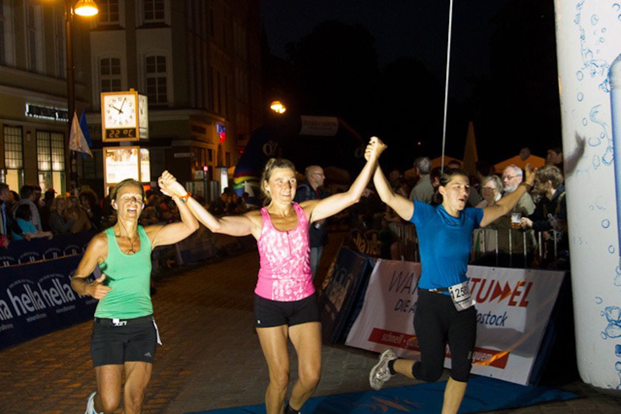 Glücklicher Zieleinlauf