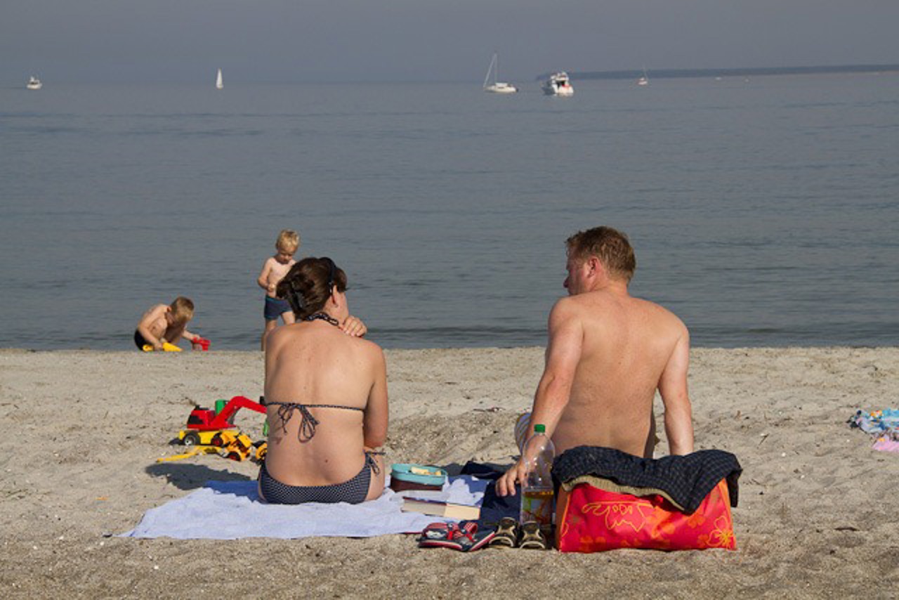 Am Strand Hohe Düne im Oktober