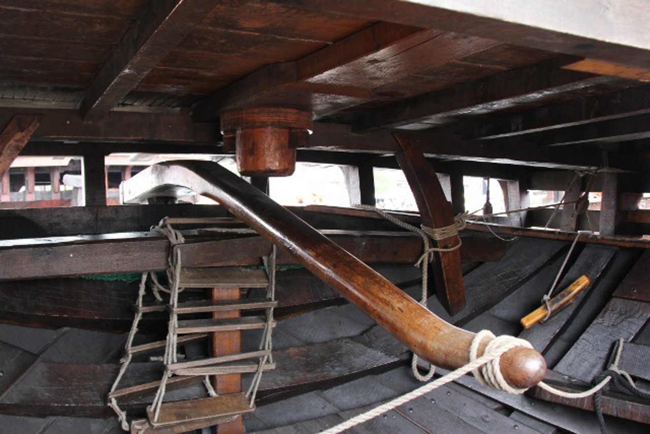 Ruderanlage der Kieler Hansekogge
