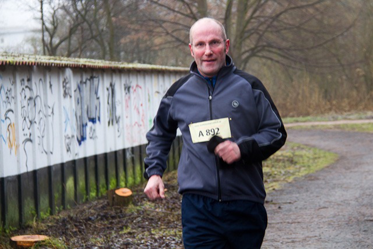 Oberbürgermeisterkandidat Ait Stapelfeld beim Silvesterlauf 2011