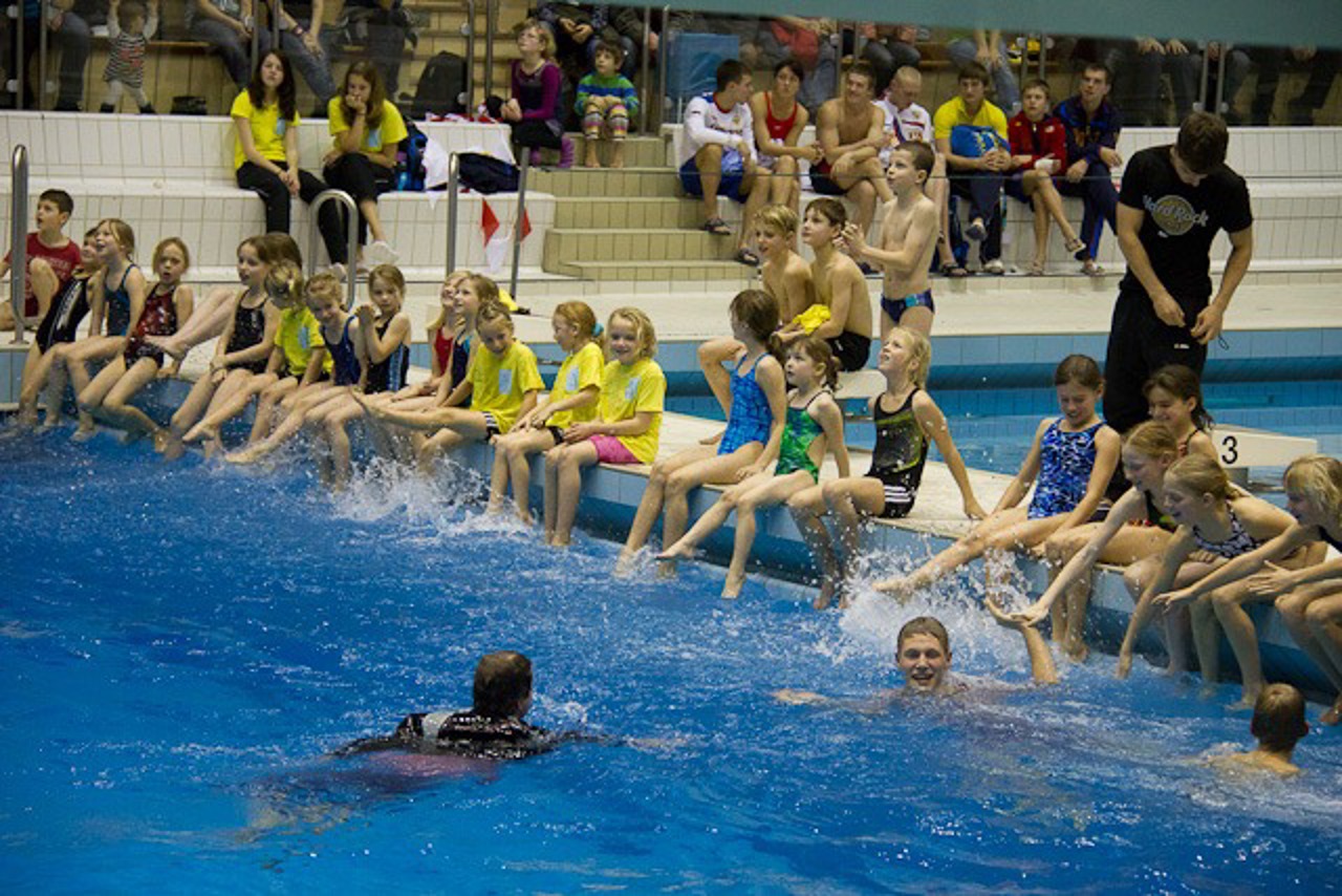 Lustige Wasserspringer bei der Springershow 2011