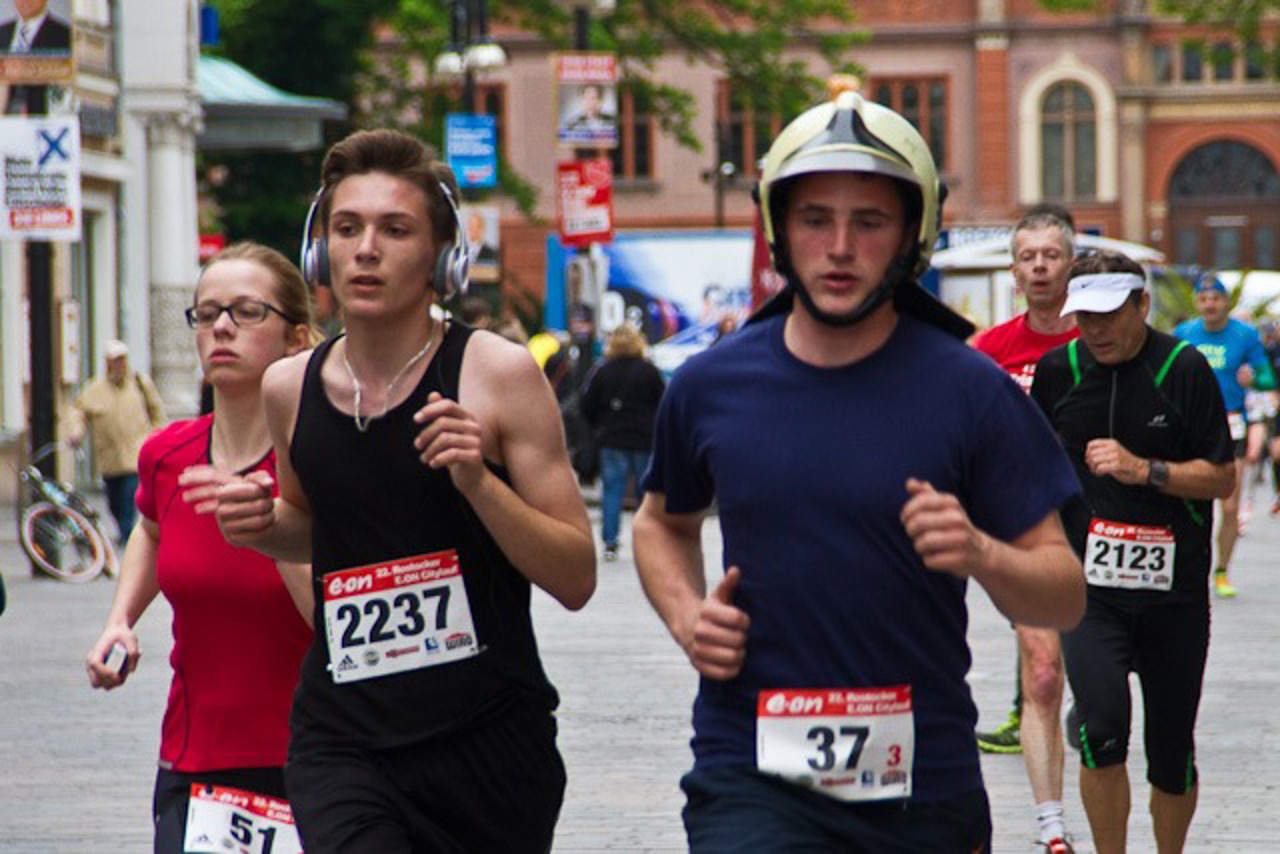Feuerwehrstaffel beim Citylauf 2014