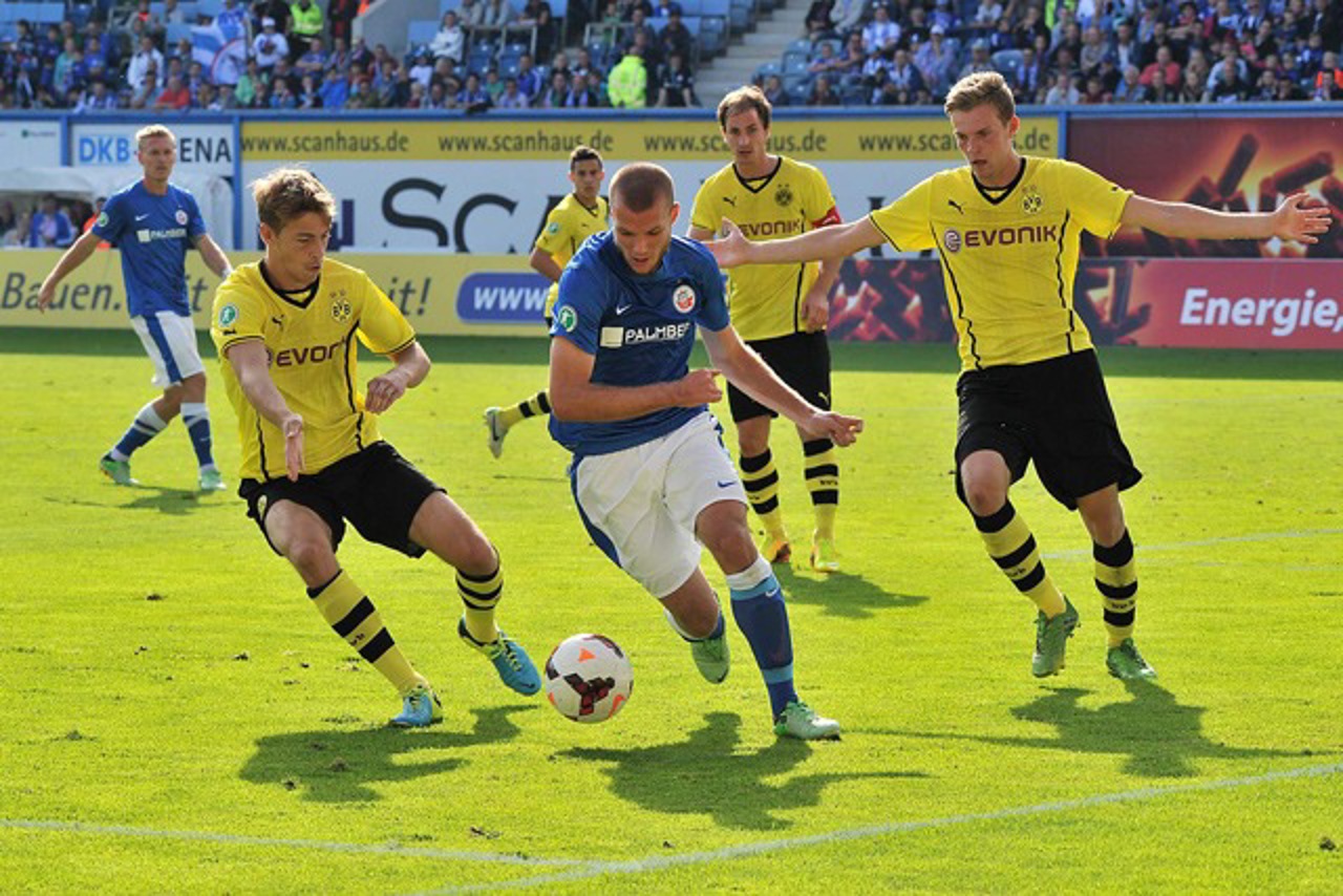 Manfred Starke (Hansa Rostock) im Spiel gegen die BVB-Reserve