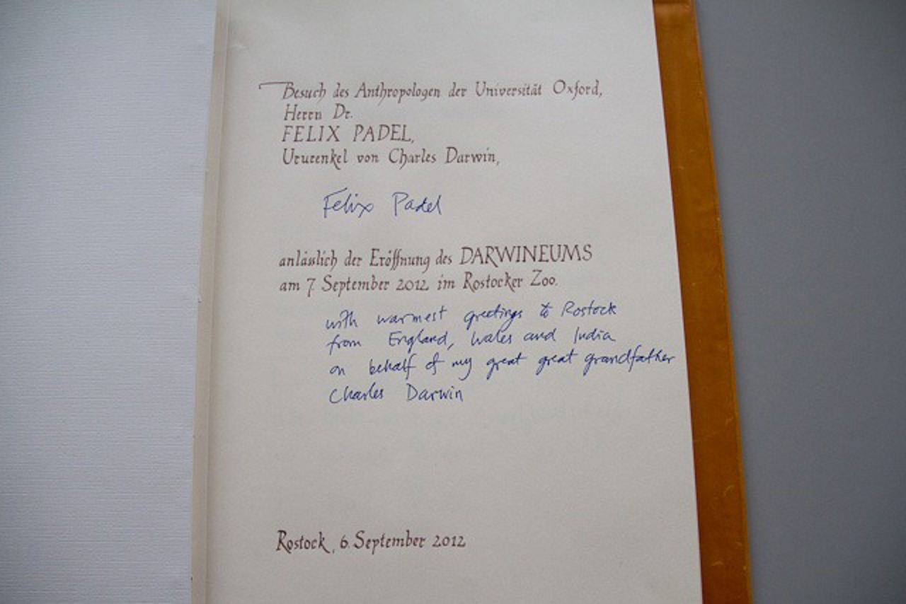 Gästebucheintrag von Felix Padel