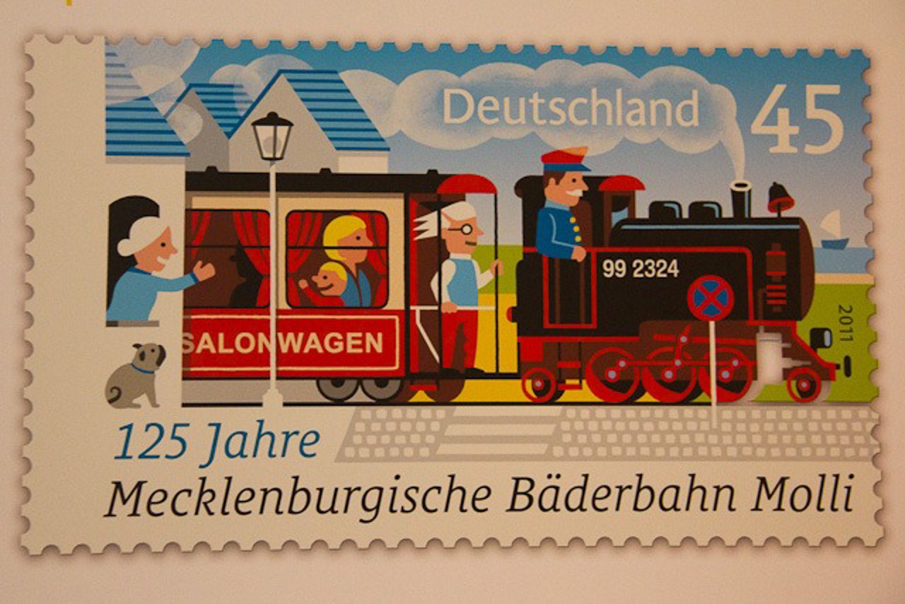 Die Jubiläumsbriefmarke hat eine Auflage von fünf Millionen Stück