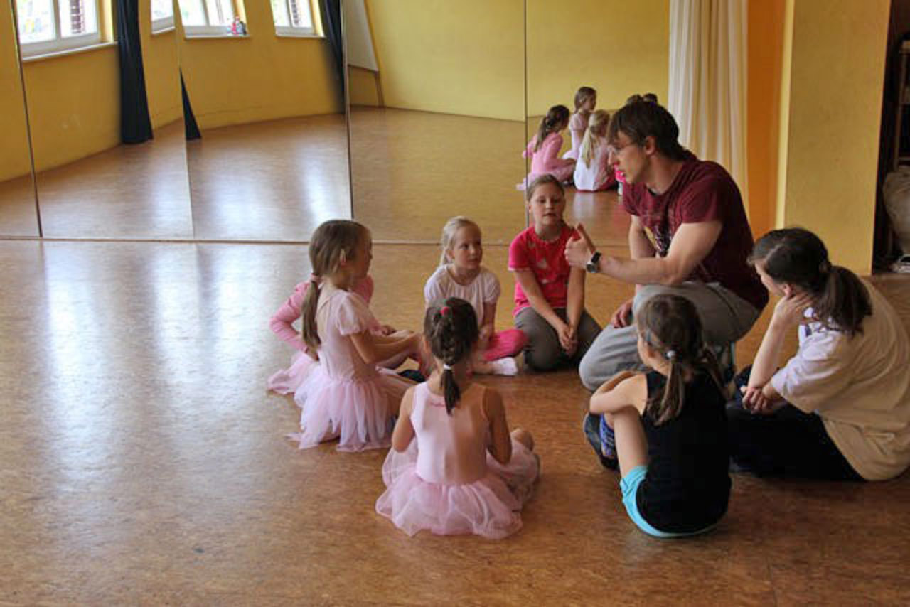 Lagebesprechung in den „tanzland-studios“