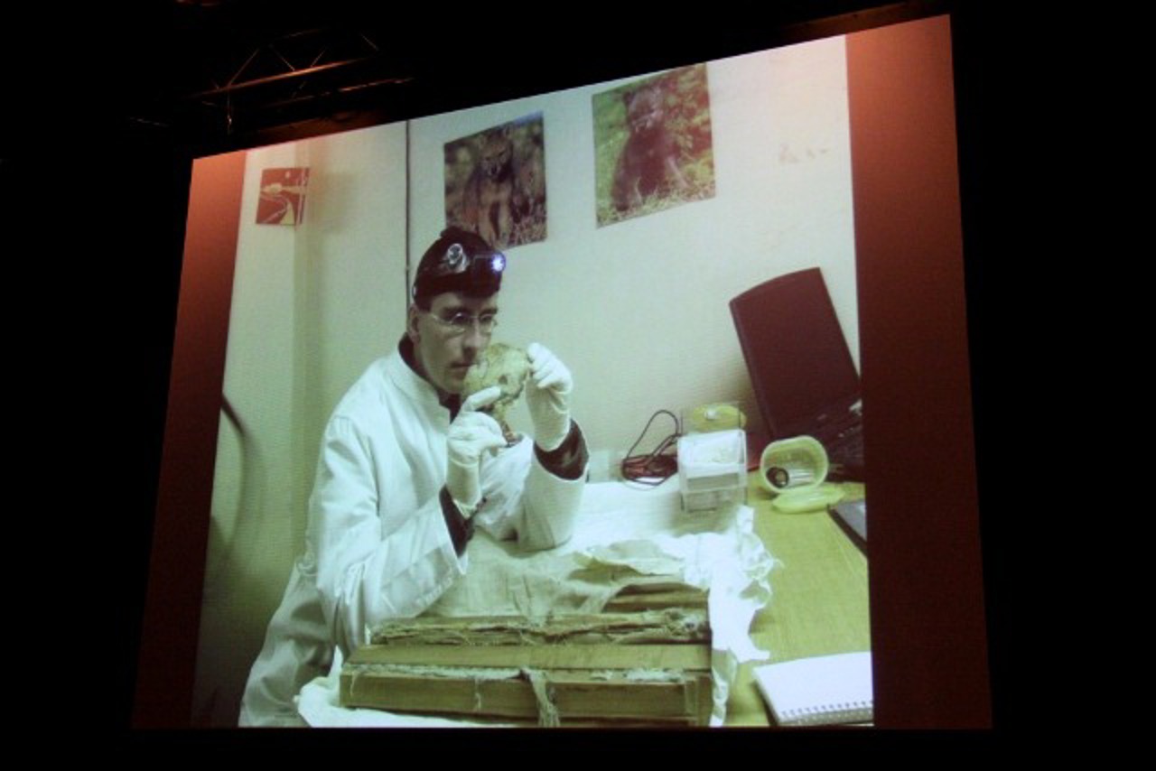 Mark Benecke bei der Arbeit in seinem Labor