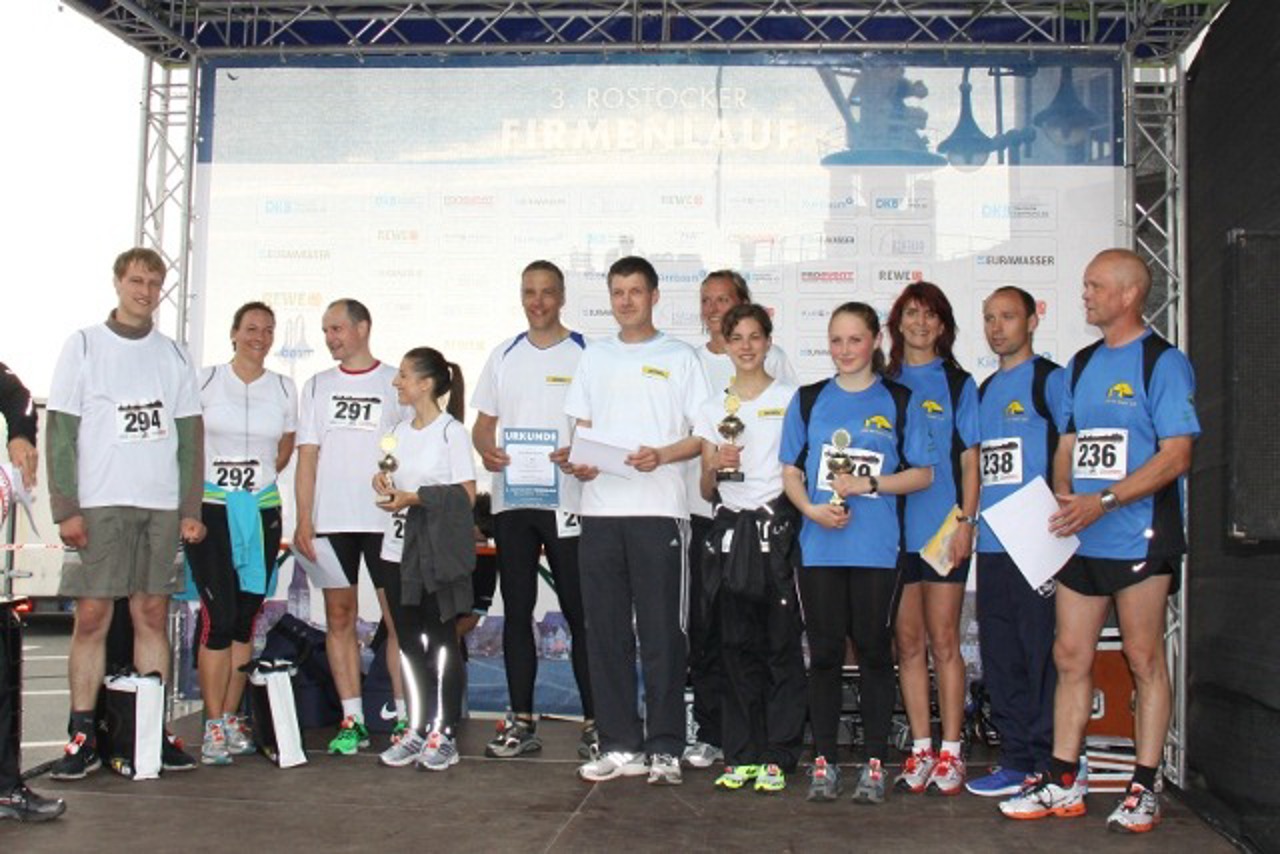Die schnellsten gemischten Teams beim Rostocker Firmenlauf 2012