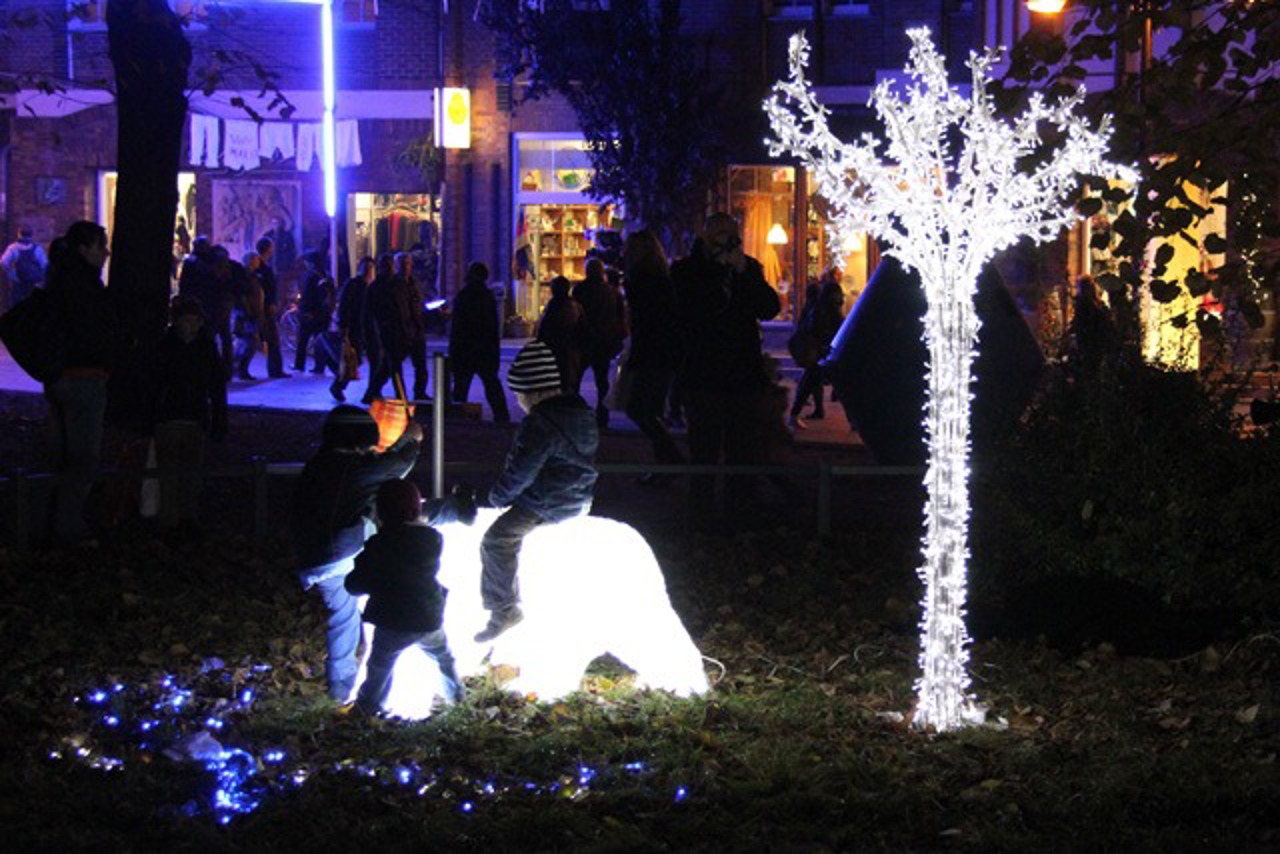 Lichtfiguren in der Kröpeliner Straße