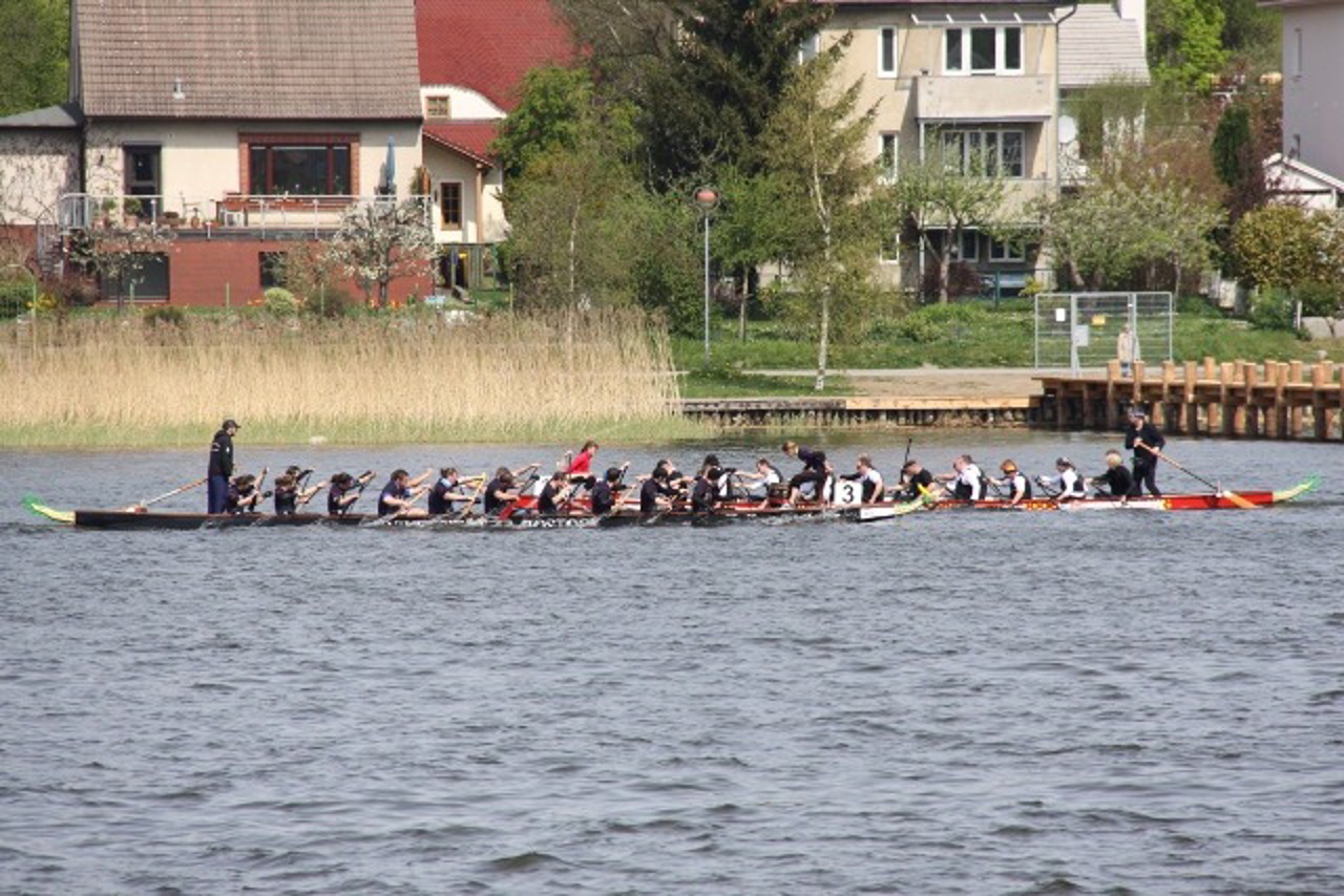 Drachenboote auf der Warnow