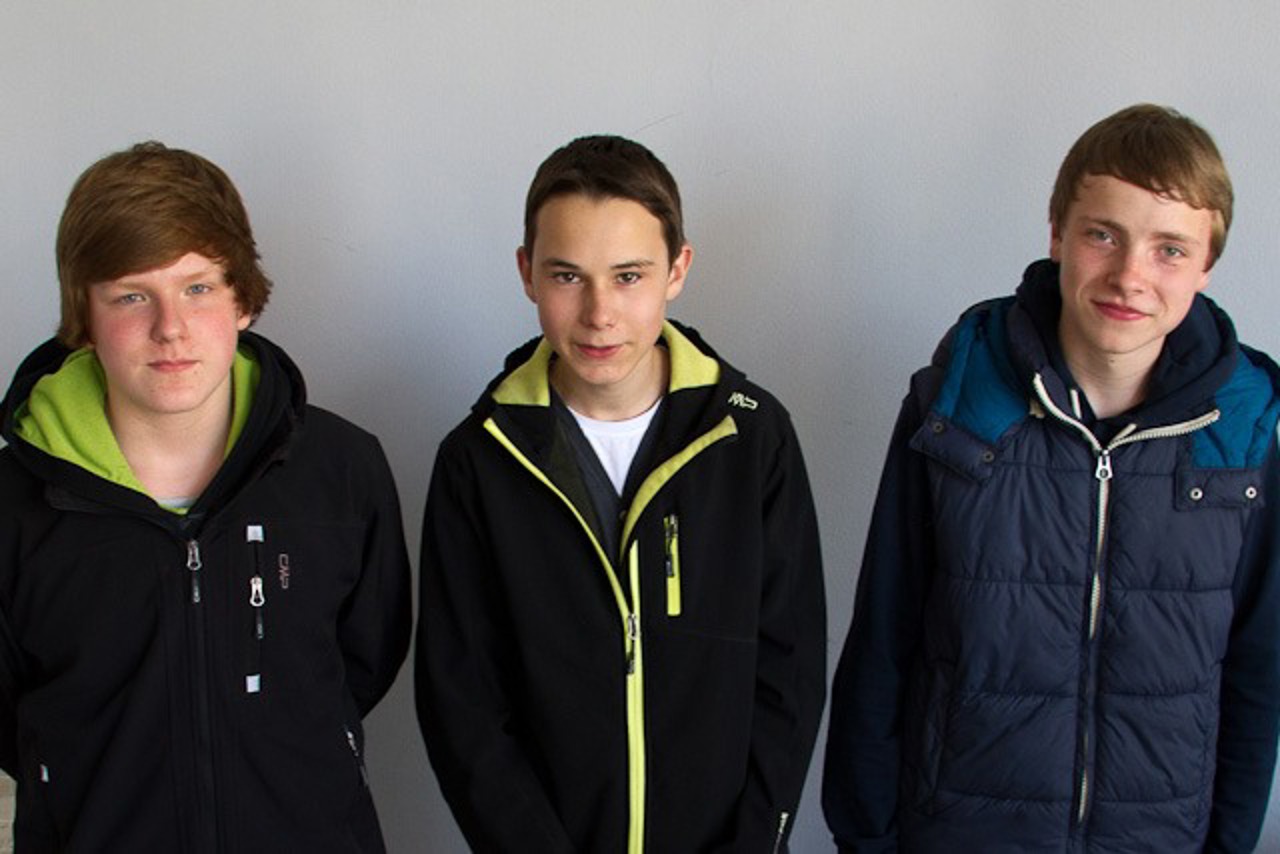 Nachwuchsschiffbauer: Jan, Julian und Jan
