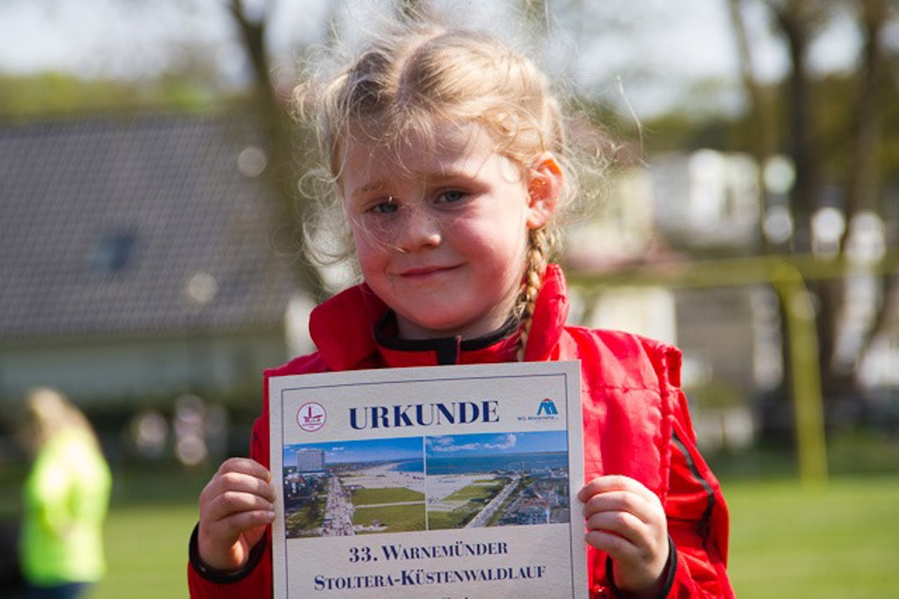 In ihrer Altersklasse die Beste über 3 Kilometer