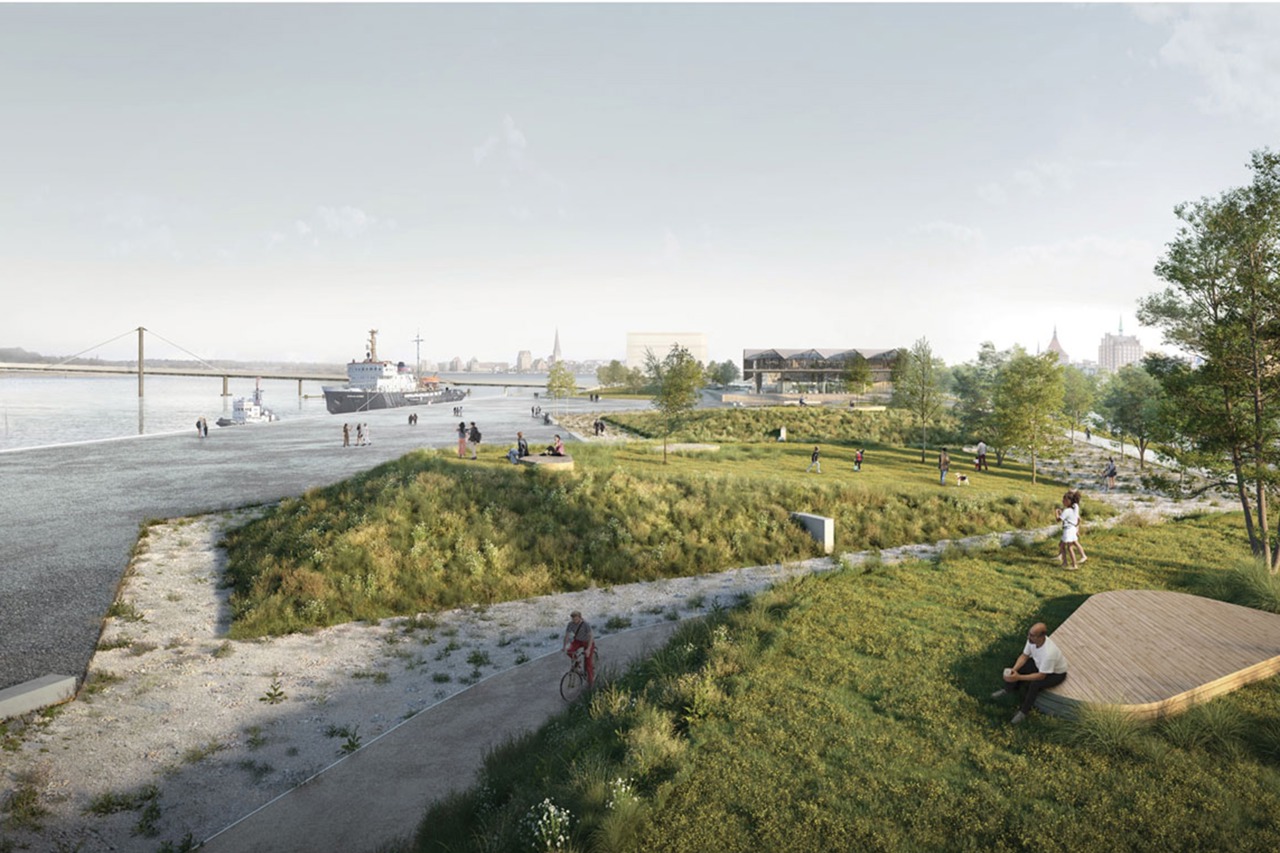 So könnte der Stadthafen Rostock aussehen (Entwurf: A24 Landschaft)