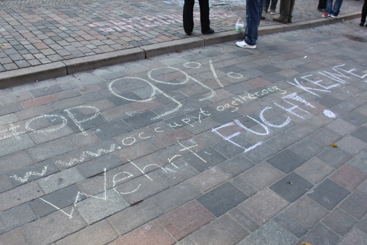 "Occupy Rostock" - Protestaktion auf dem Uniplatz Rostock