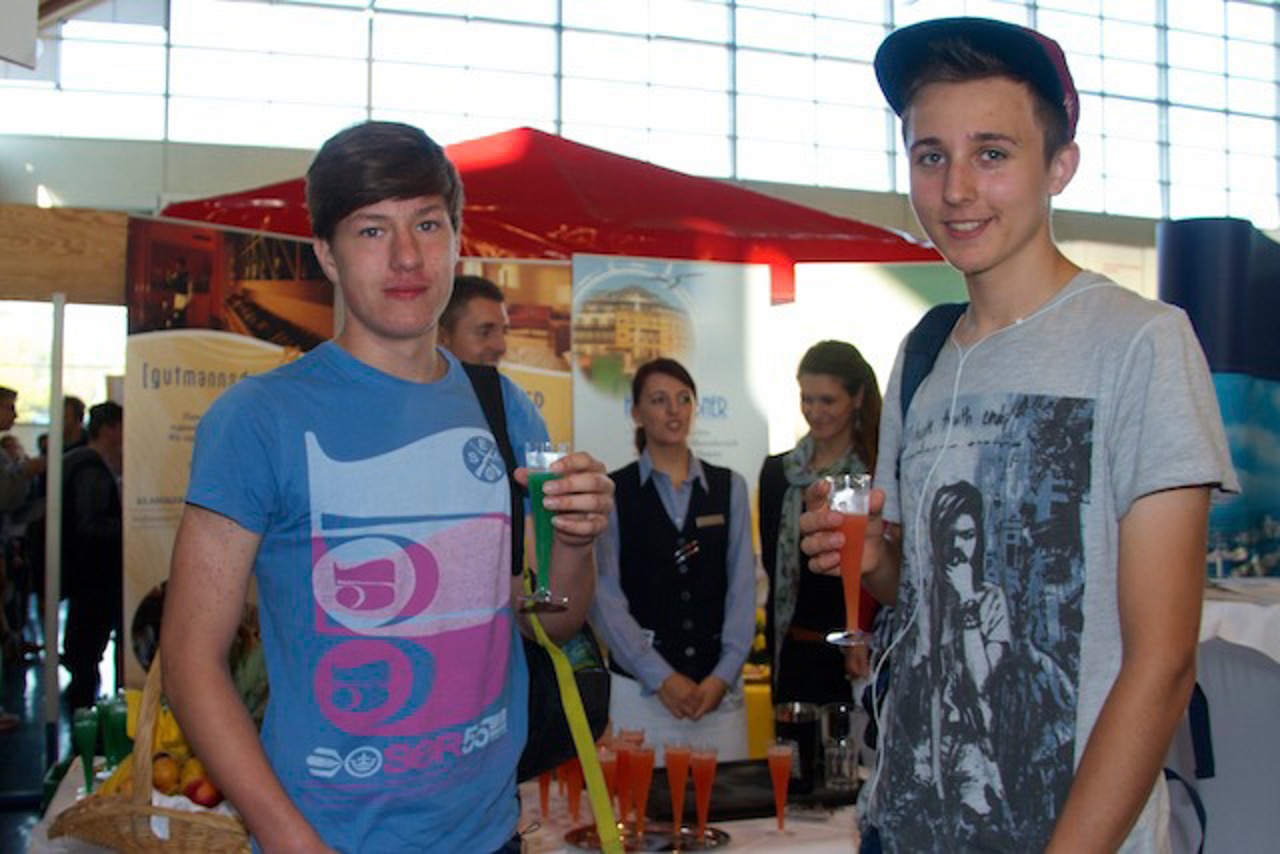 Auf dem Stand des Hotels Huebner wurden Cocktails gemixt