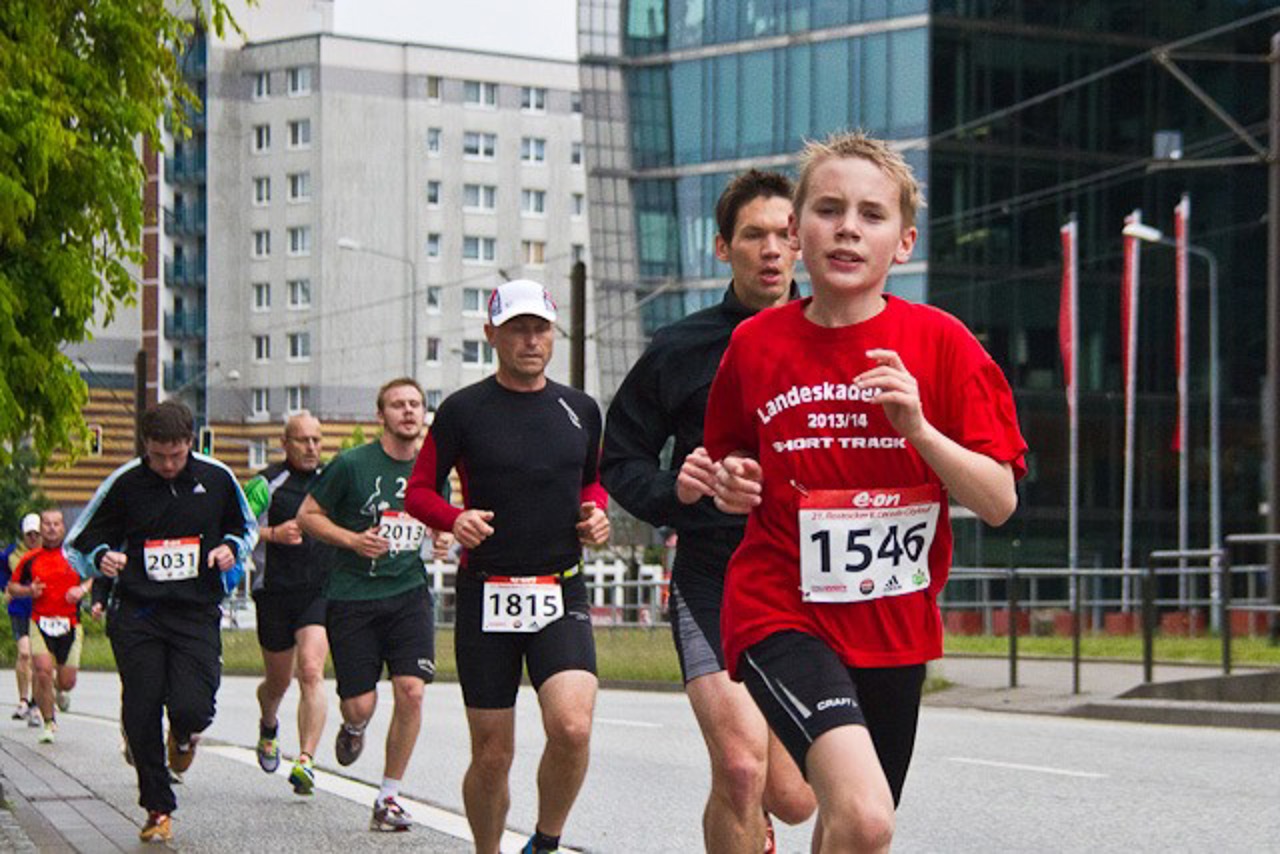 Erst beim 10-km-Lauf am Nachmittag hatte der Regen aufgehört