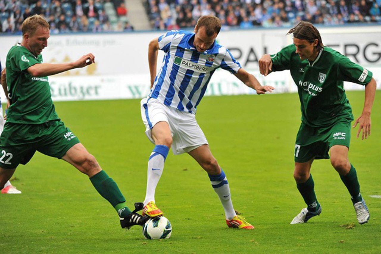 Mit seinem Doppelpack sicherte Hansa-Stürmer Ondrej Smetana drei Punkte gegen den Halleschen FC