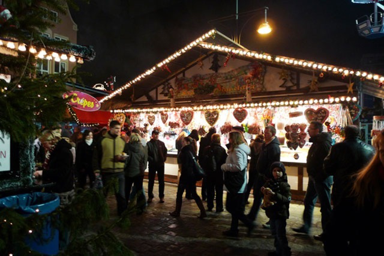 Lebkuchenherzen auf dem Rostocker Weihnachtsmarkt