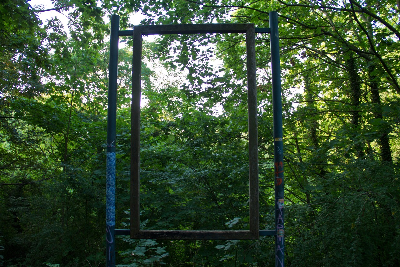Der Spitzahornbewuchs an der Dreiwallbastion verhindert die Einrahmung des Kröpeliner Tors.