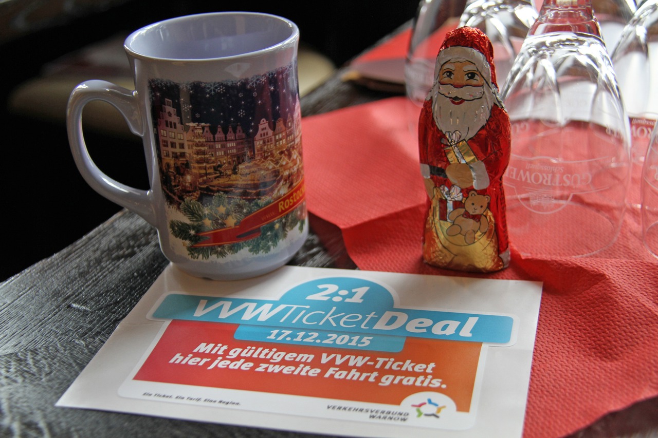 Am 17. Dezember 2015 gilt auf dem Rostocker Weihnachtsmarkt wieder der VVW-TicketDeal