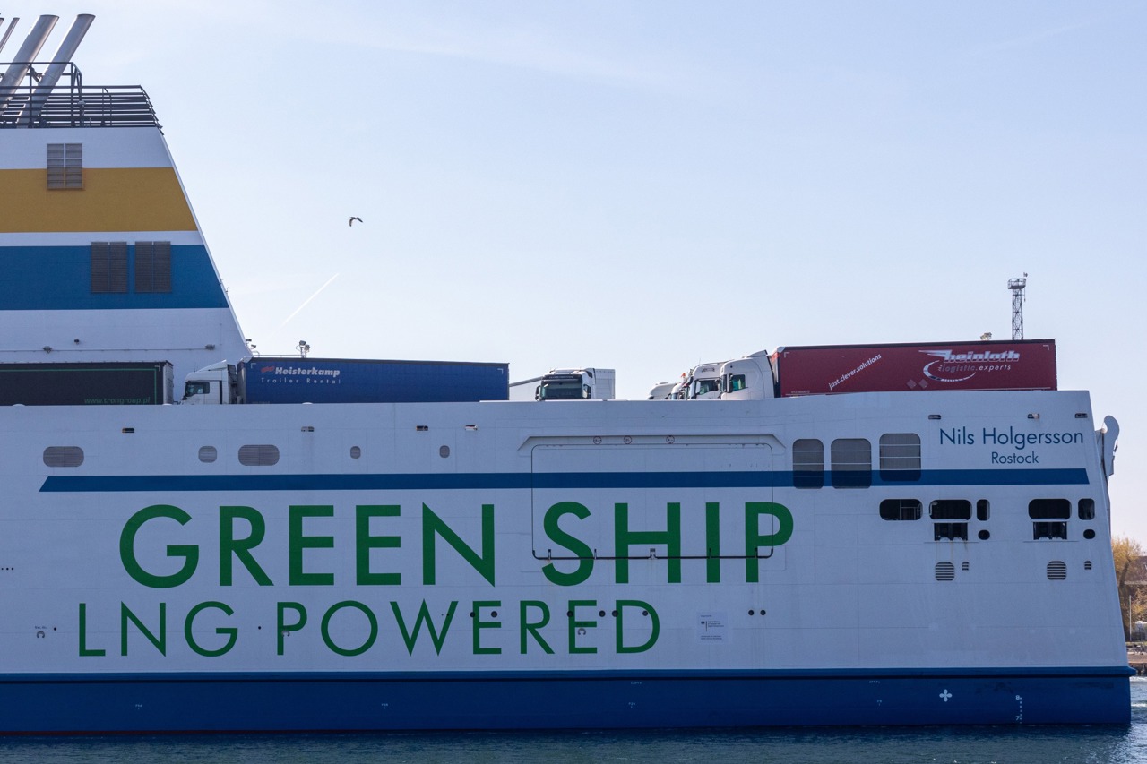Die Fähre „Nils Holgersson“ mit Heimathafen Rostock ist das erste Schiff der neuen „Green Ships“ Flotte