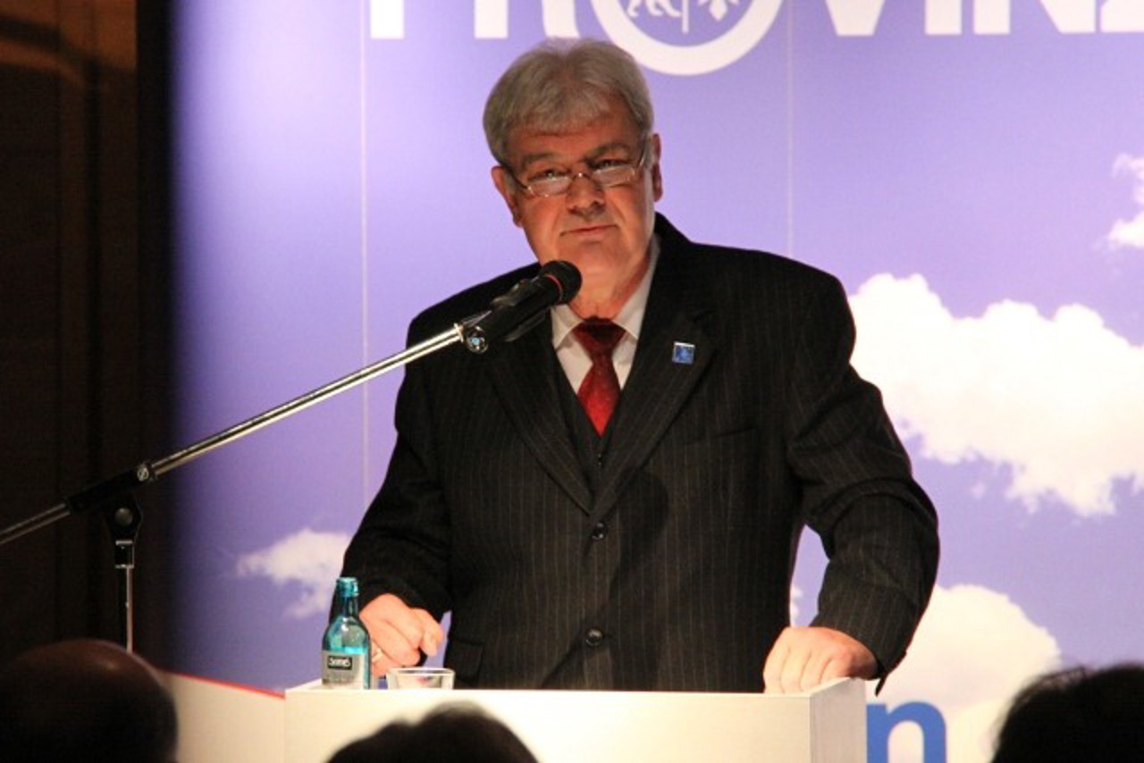 Wolfgang Methling bei der Verleihung des Rostocker Kunstpreises 2011