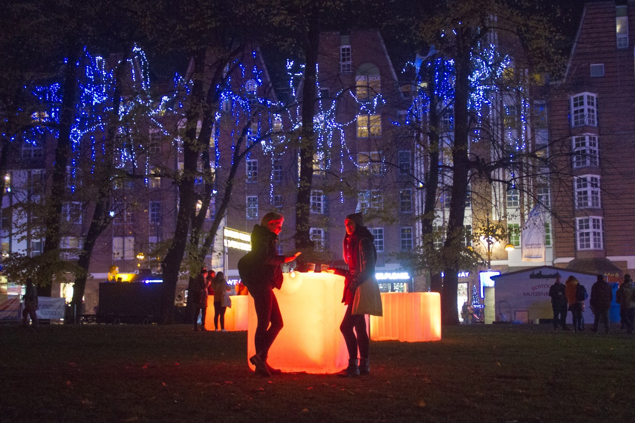 Uniplatz zur Rostocker Lichtwoche