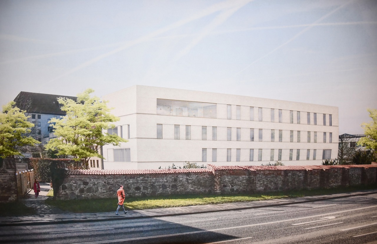 Visualisierung des Erweiterungsbaus der HMT Rostock - Blick auf die Nordseite