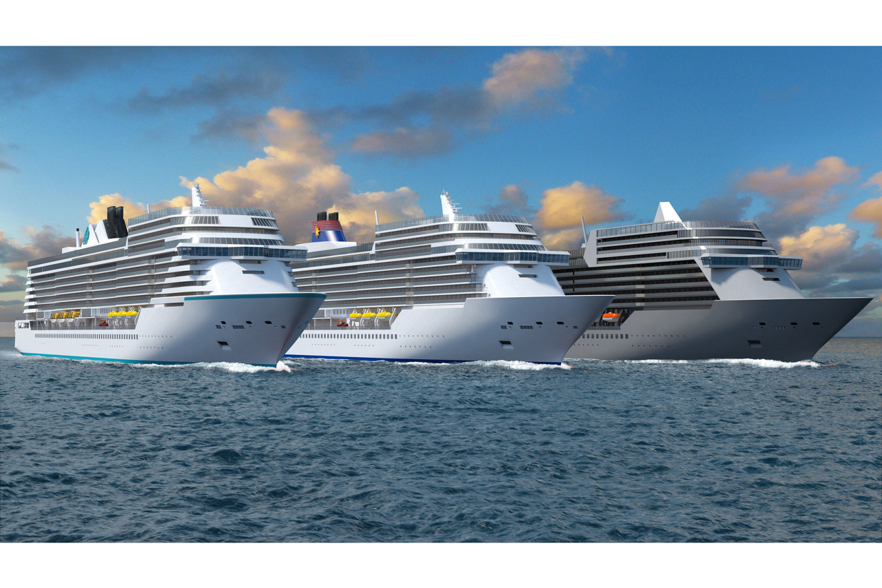 Die neue Serie der Universal-Class-Kreuzfahrtschiffe (Visualisierung: MV Werften)