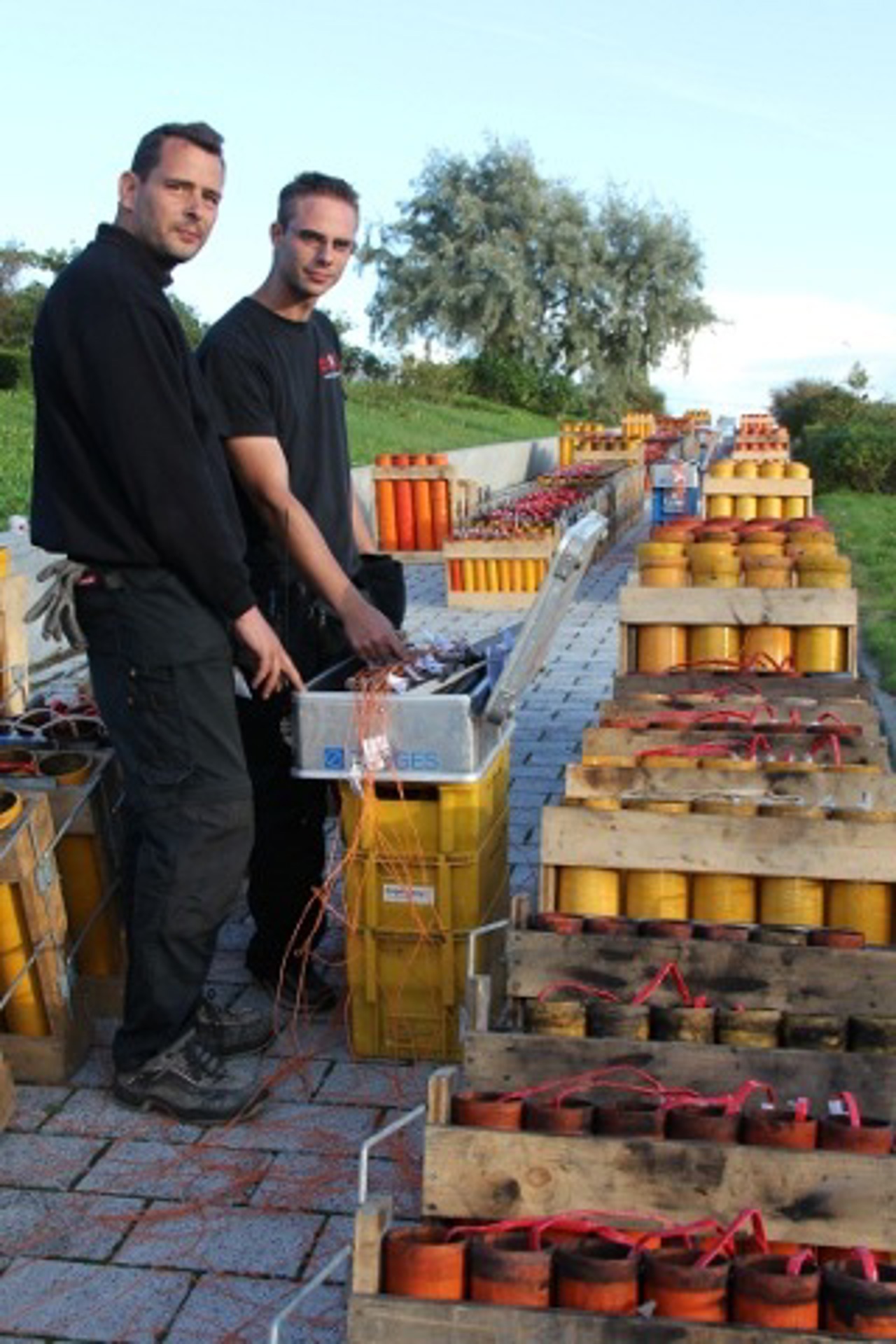 Arne Steinhof bei den Vorbereitungen für die Pyro Games