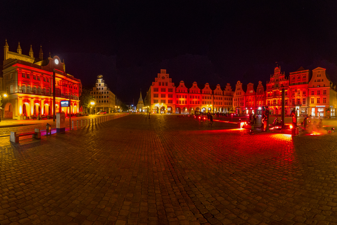„Night of Light“ Neuer Markt Rostock
