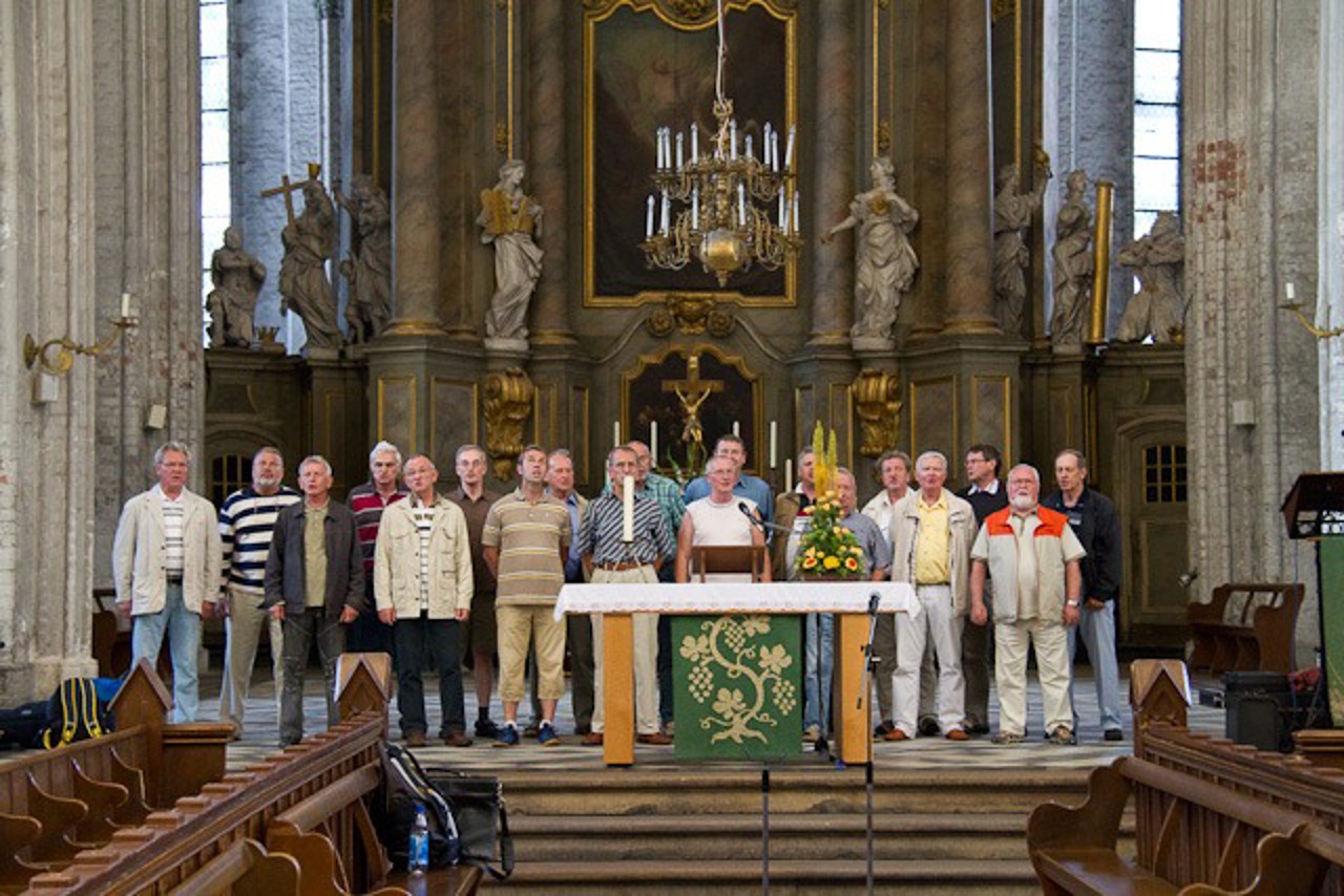 Luv un Lee bei der Probe in der Marienkirche