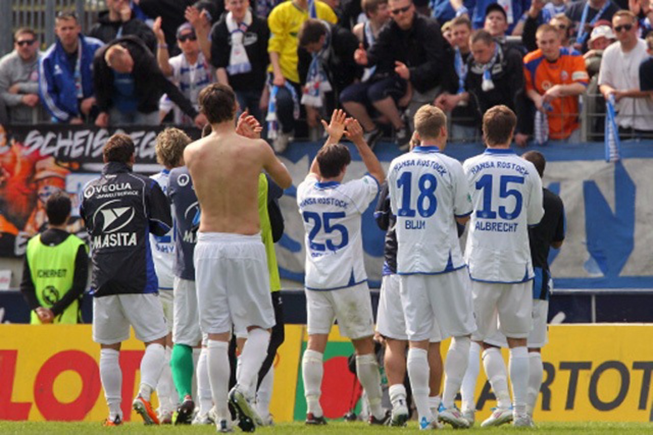 Saarbrücken gegen Hansa Rostock - nach dem Spiel