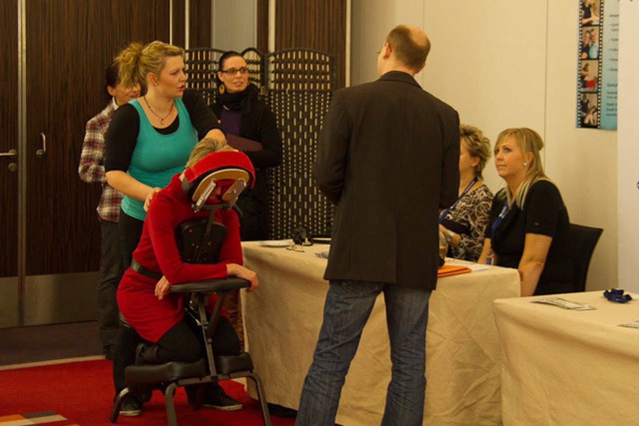 Massage auf der Gründermesse LeinenLos