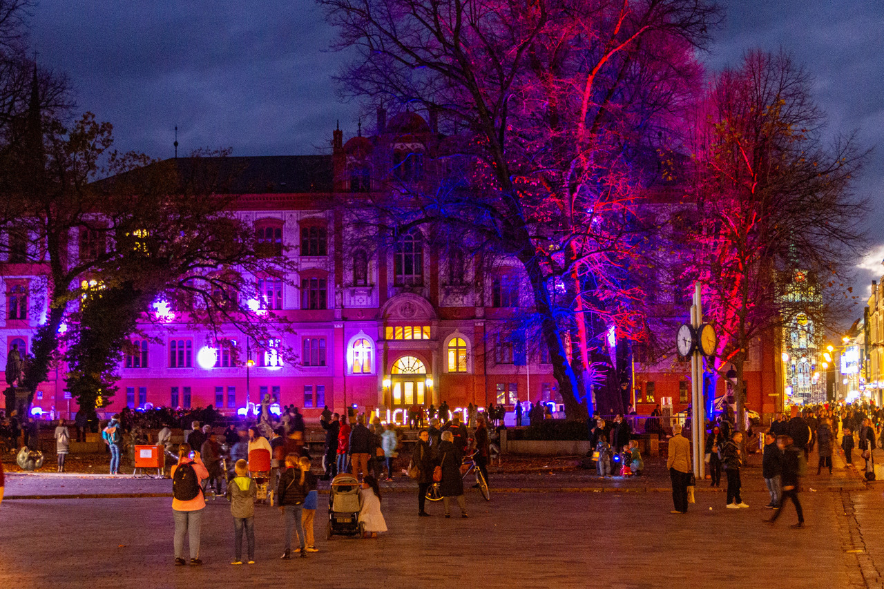 Rostocker Lichtwoche 2020, Universitätsplatz