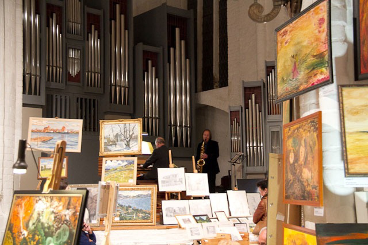 Karl Scharnweber und Jürgen Plato machen Nachtmusik in der Nikolaikirche