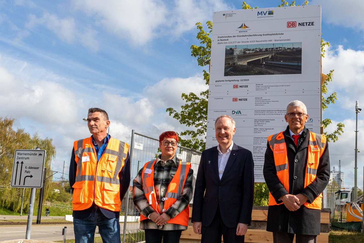 Baustart für die neue Eisenbahnbrücke am Goetheplatz