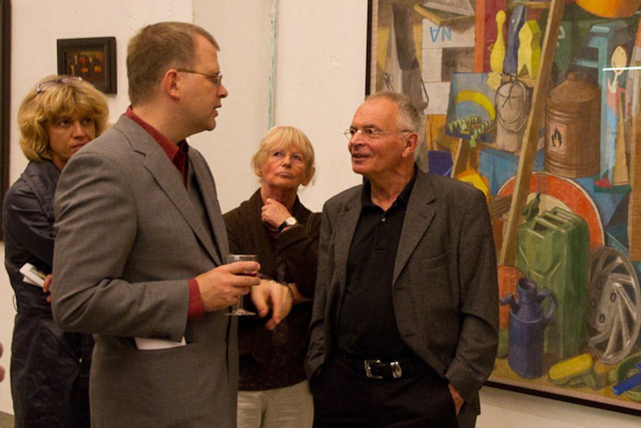 Lars Lehmann (links) in der Galerie Art Fuhrmann