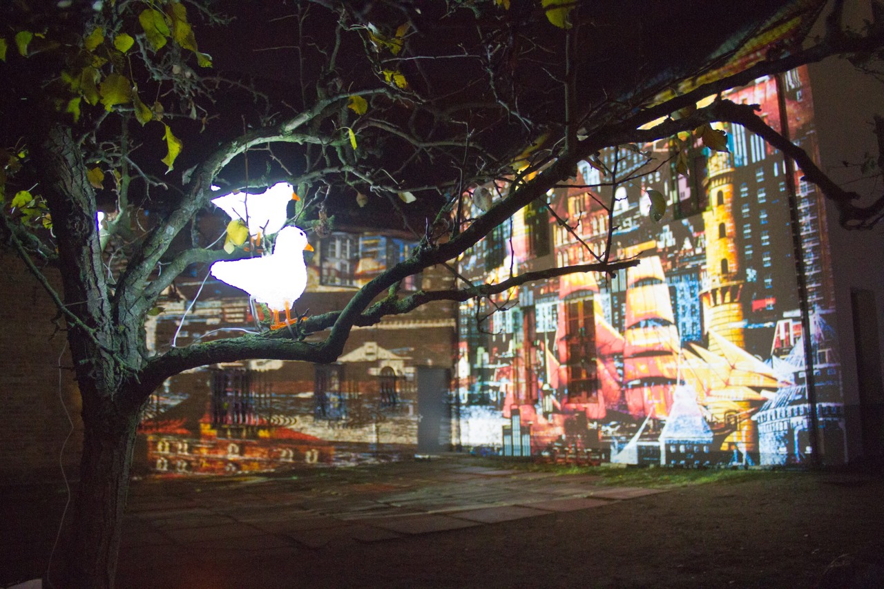 Lichtinstallationen im Klostergarten