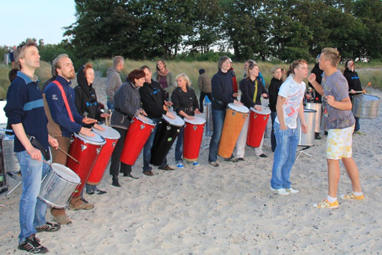 Timbas am Strand von Warnemünde