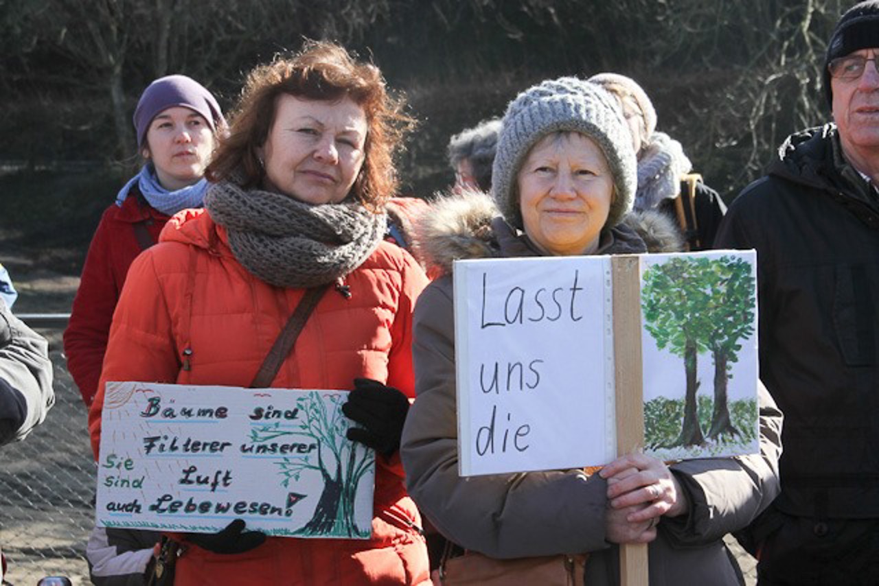 Protest gegen Abholzung