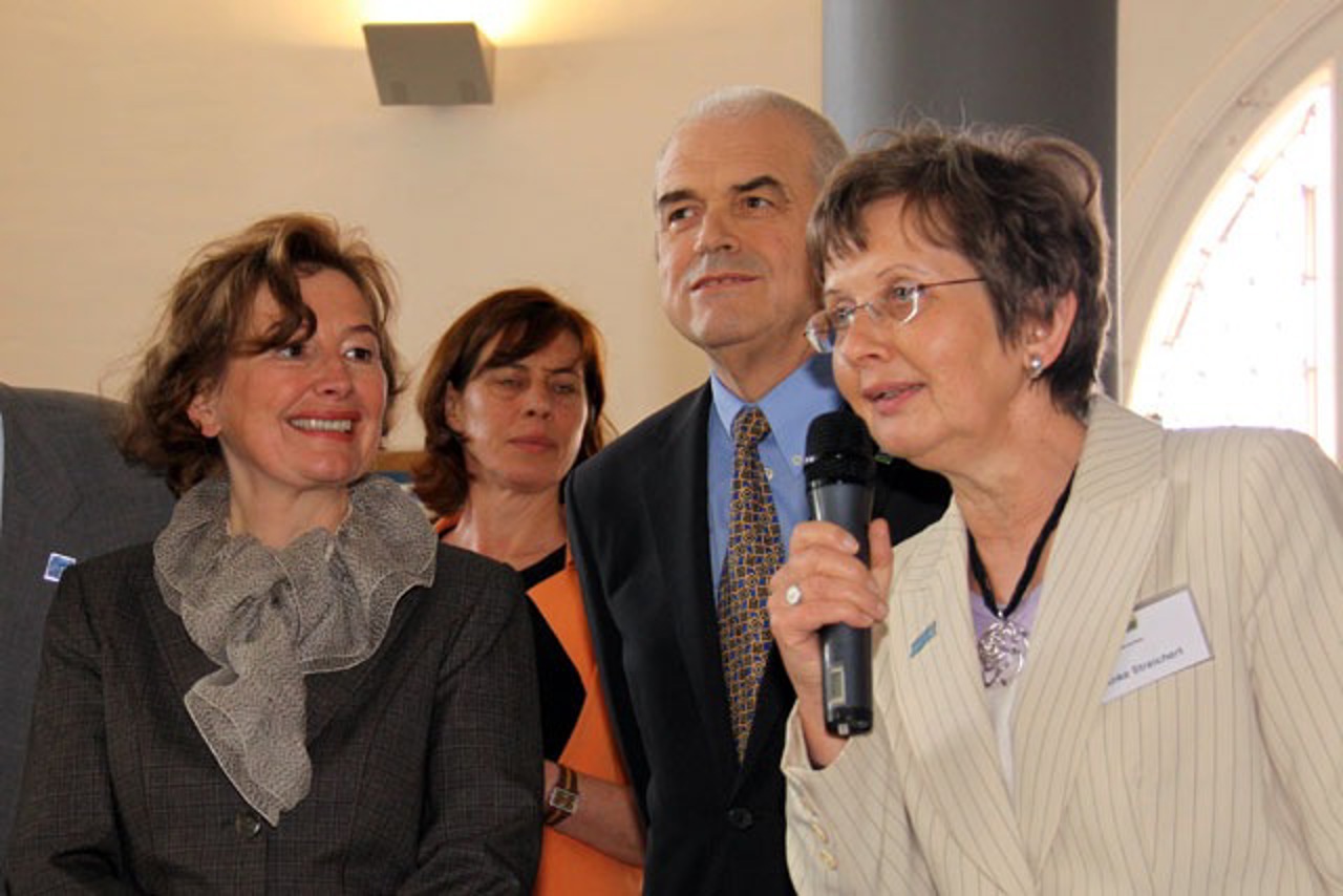 Karina Jens, Hans-Joachim Meier und Anke Streichert vom StAUN Rostock