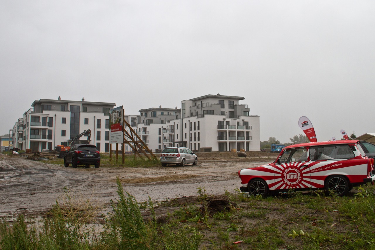 WIRO-Baustelle an der Parkstraße Warnemünde