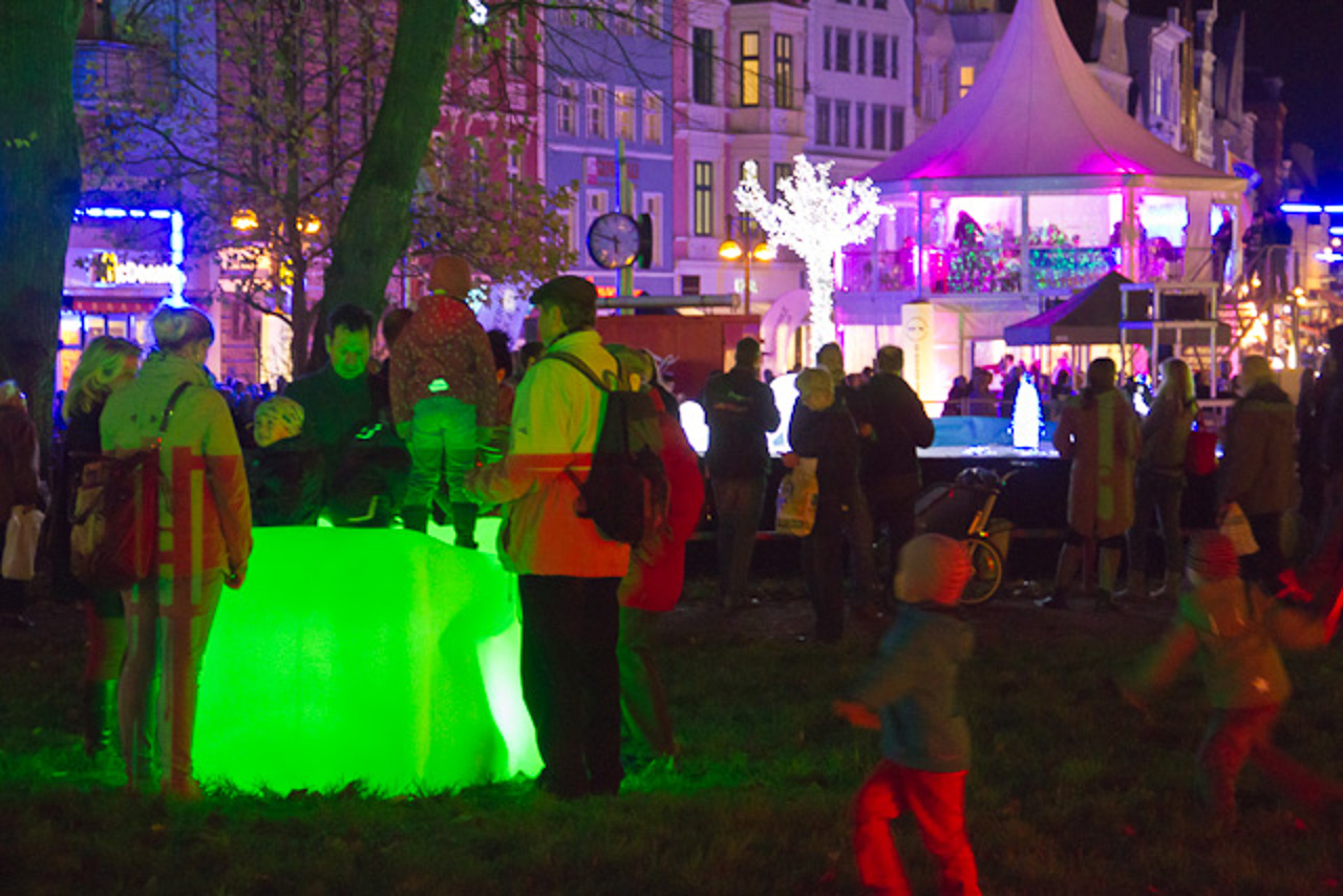 Uniplatz zur Rostocker Lichtwoche