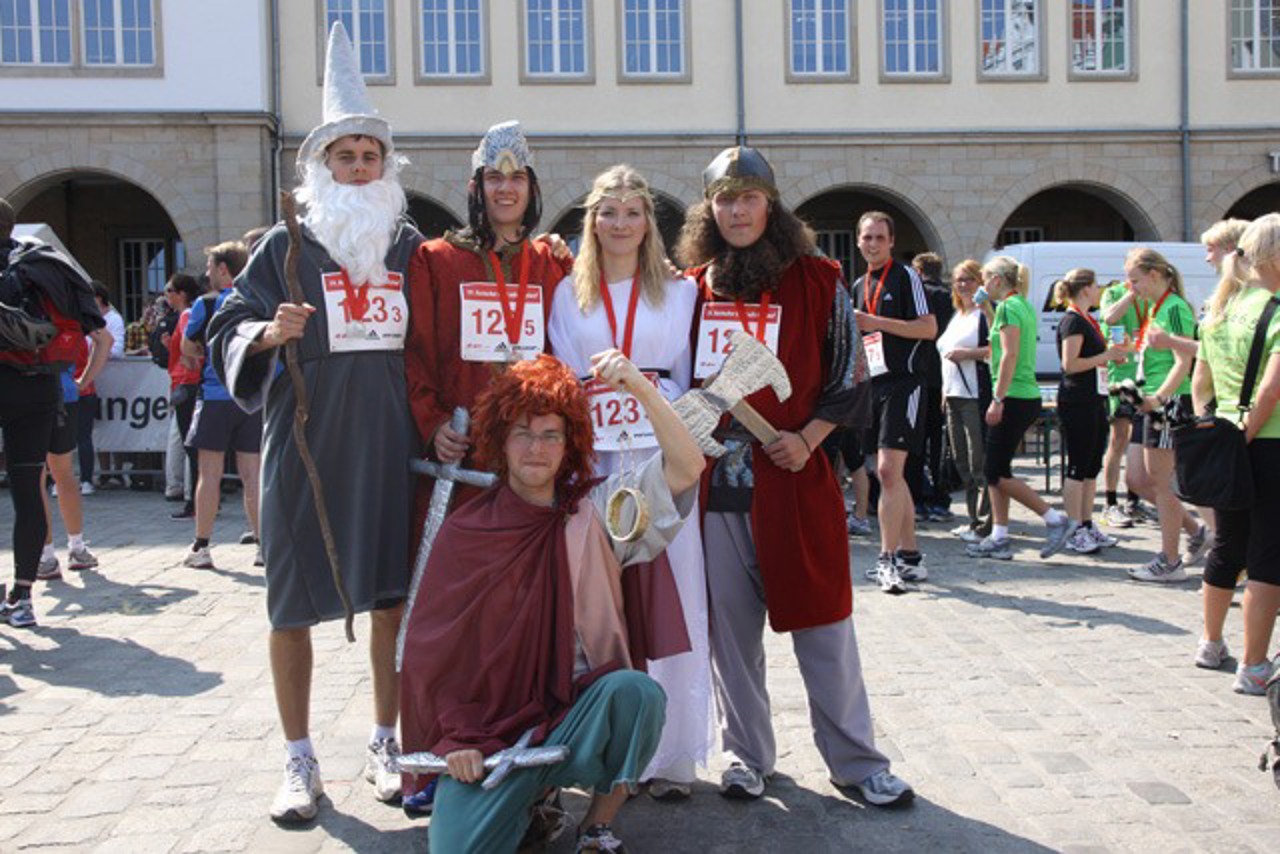Das Team Sprintefix als "Herr der Ringe"