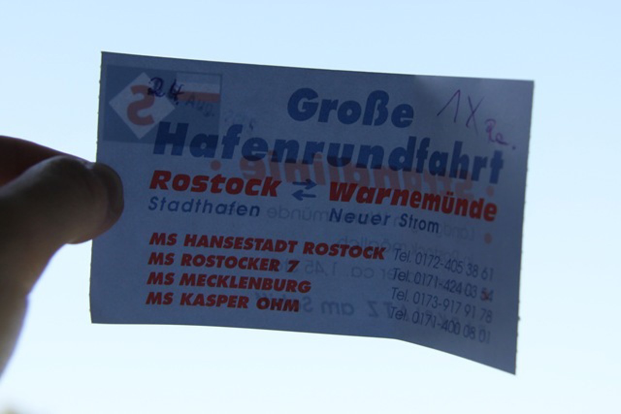 Große Hafenrundfahrt Rostock - Warnemünde - das Ticket